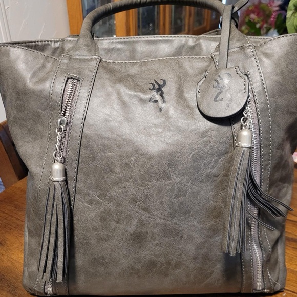 Browning® Alexandria Concealed Carry Handbag  Gray Tote Bag - Picture 1 of 3